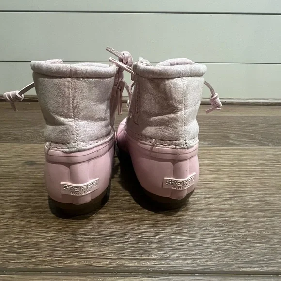 Toddler Sperry Saltwater Duck Boots Pink - Picture 6 of 9